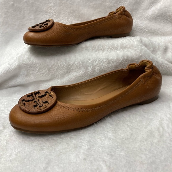 Tory Burch Shoes - Tory Burch Tan Leather Flats